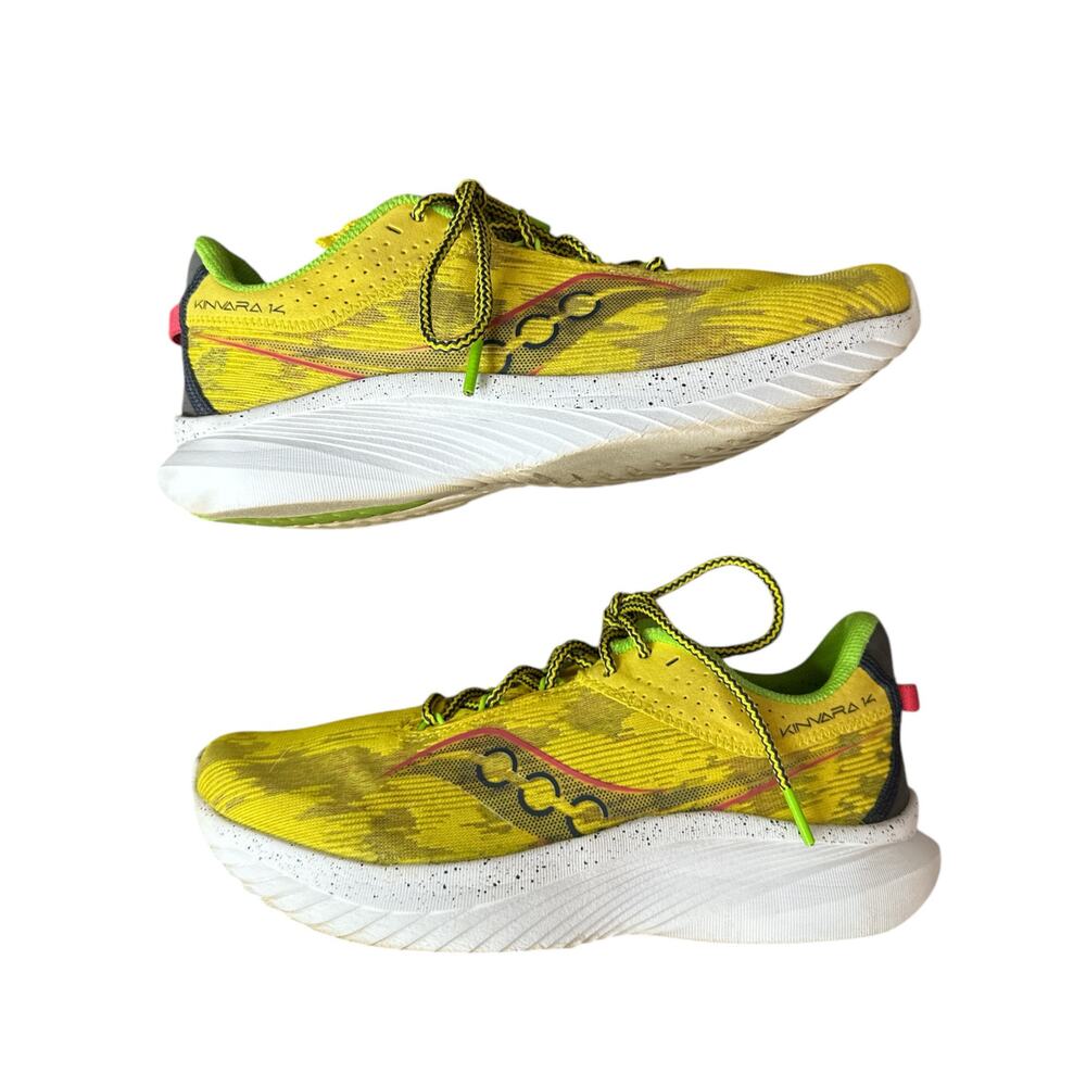 Saucony Men's Kinvara 14 Yellow Lace Up 'Otherworld' Running Sneaker Shoe Size 8 View 4